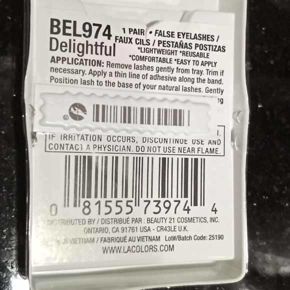 LA Colors dramatic lash delightful 974 Black (890) - Picture 2 of 3